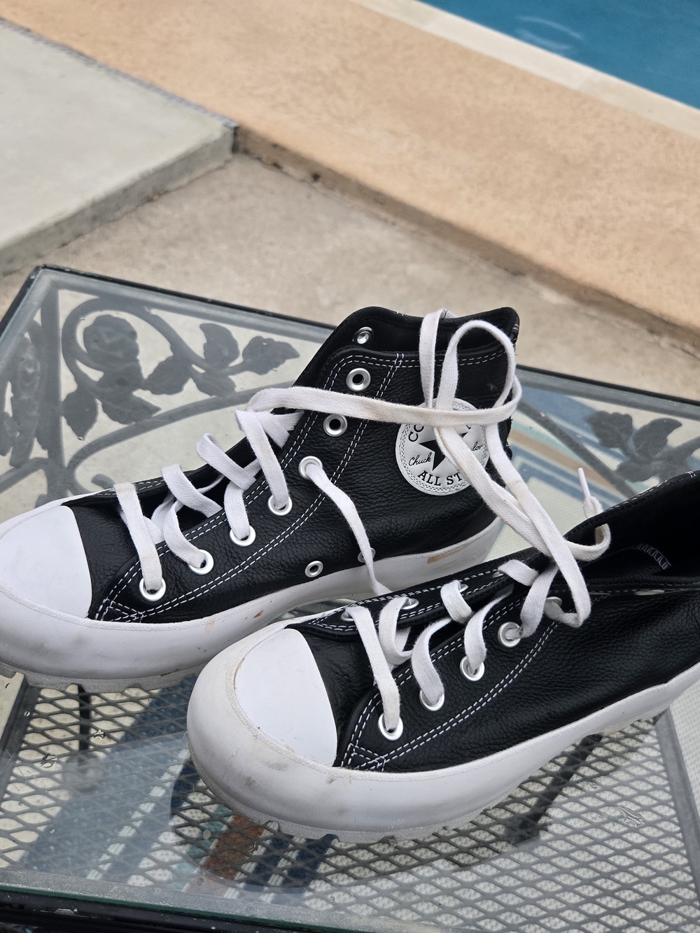 Converse Chuck Taylor All Star Black Leather High-Top Sneakers